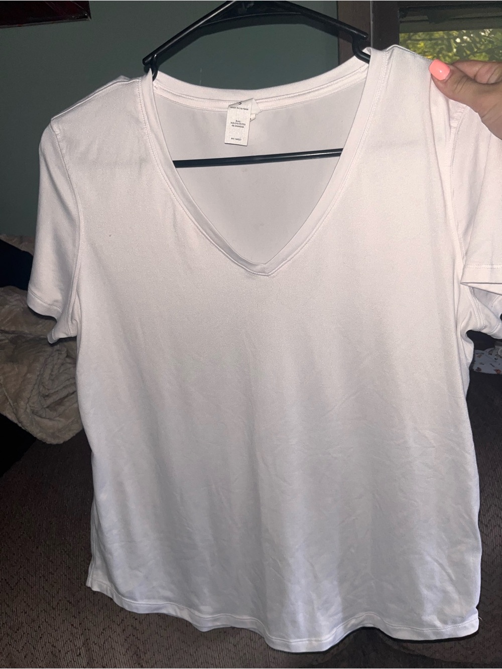 Yogalicious White V-Neck Short Sleeve Tee
